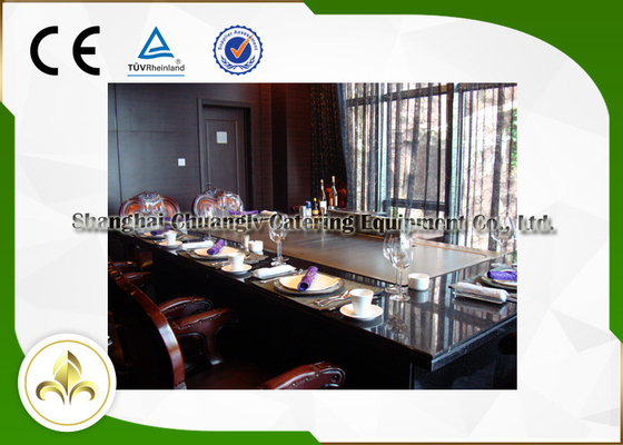 ซื้อ เชิงพาณิชย์ / ที่อยู่อาศัย Teppanyaki Grills Table พร้อมระบบไอเสียและเครื่องฟอกอากาศ online manufacture