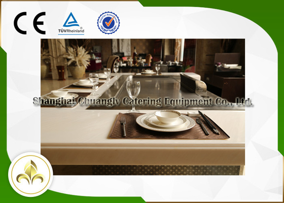ซื้อ โต๊ะ Hibachi กลางแจ้งในร่มแม่เหล็กไฟฟ้า 7 ที่นั่งพร้อมเครื่องดูดอากาศ online manufacture