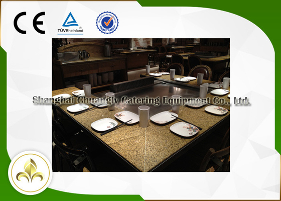 ซื้อ 9 ที่นั่งในร่มกลางแจ้ง Teppanyaki Hibachi Grill Table สำหรับโรงแรม / Food Plaza / ร้านอาหาร / บาร์ online manufacture