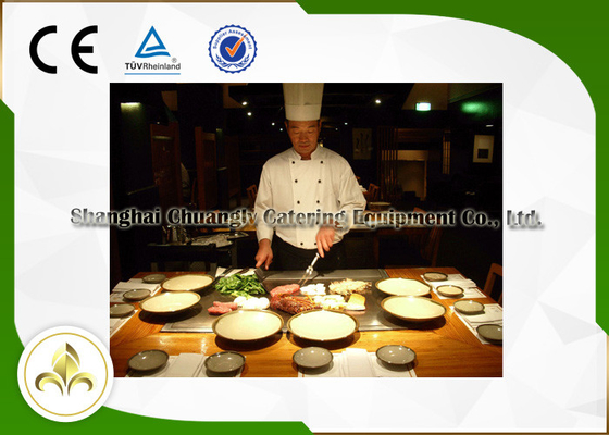 ซื้อ เนื้อแกะไก่ Hibachi Flat Top Grill Table สำหรับบาร์บีคิวกลางแจ้ง / โรงแรม online manufacture