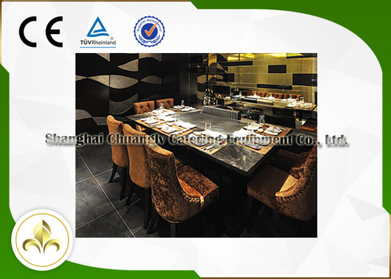 ซื้อ สิบที่นั่ง LPG / ท่อก๊าซธรรมชาติ Teppanyaki Grill Table, Residential Hibachi Grill Table online manufacture