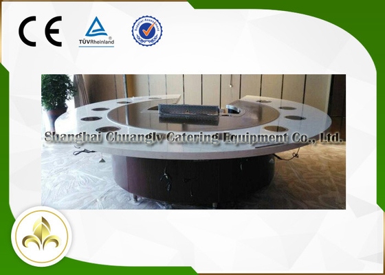 ซื้อ ปลา หอย ผัก Hibachi โต๊ะย่างญี่ปุ่นพร้อมเครื่องตกตะกอนควัน online manufacture