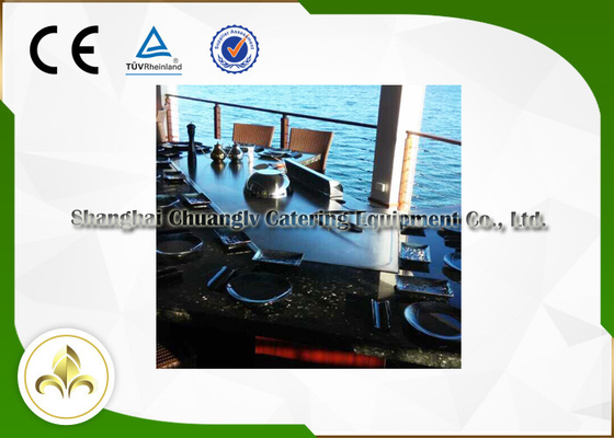 ซื้อ เตาแม่เหล็กไฟฟ้า Hibachi Grill โต๊ะทำอาหารญี่ปุ่นรูปสะพานสำหรับร้านอาหาร / โรงแรม online manufacture