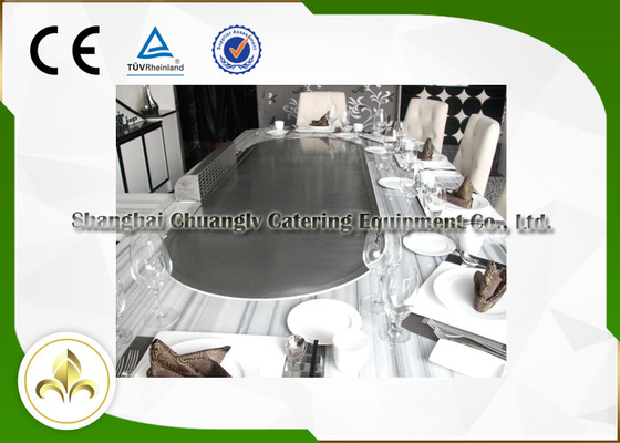 ซื้อ ปลอดภัยที่มีประสิทธิภาพสูงในร่ม Flat Top Grill Electric Teppanyaki Table OEM online manufacture