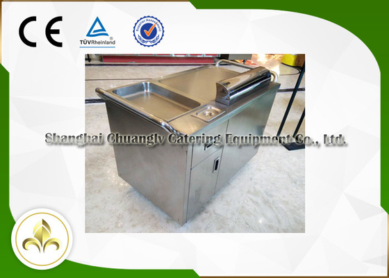 ซื้อ S / S Barbeque Mobile Teppanyaki Grill แผ่นเหล็กแบนกลางแจ้งที่มีประสิทธิภาพสูง online manufacture