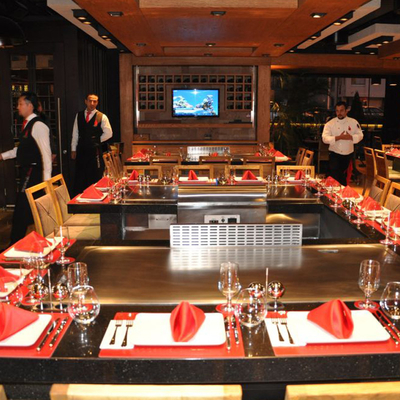 ซื้อ สี่เหลี่ยมผืนผ้าสแตนเลส Teppanyaki ย่างโต๊ะร้านอาหารเชิงพาณิชย์อุปกรณ์ครัว online manufacture