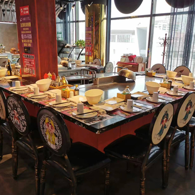 ซื้อ 7 - 10 ที่นั่ง สี่เหลี่ยม Teppanyaki โต๊ะแกรนด์อายุการใช้งานยาว online manufacture