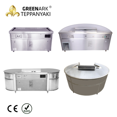 ซื้อ สี่เหลี่ยมผืนผ้าที่กำหนดเอง Teppanyaki Hibachi Grill Table, Gas Grill Griddle Plate online manufacture