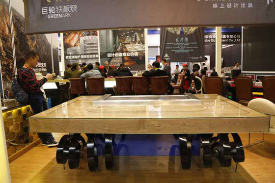ซื้อ Fleeting Times สี่เหลี่ยมผืนผ้าแปดที่นั่งไฟฟ้า Teppanyaki Hibachi Grill Table online manufacture