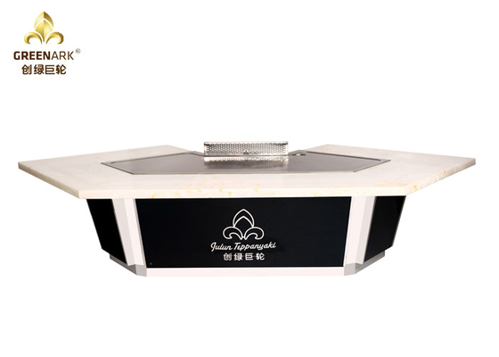 ซื้อ โต๊ะหินอ่อนสีขาวท็อปโต๊ะย่างเทปันยากิญี่ปุ่น 11 ที่นั่ง Hibachi Grill online manufacture