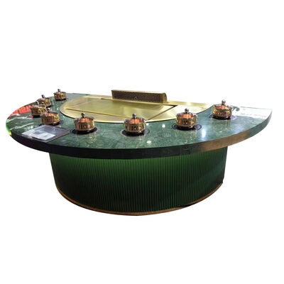ซื้อ Custom Multifunction 7 Seats Teppanyaki Grill Table with 16mm Thick Cold-Rolled Copper Plate การผลิตออนไลน์