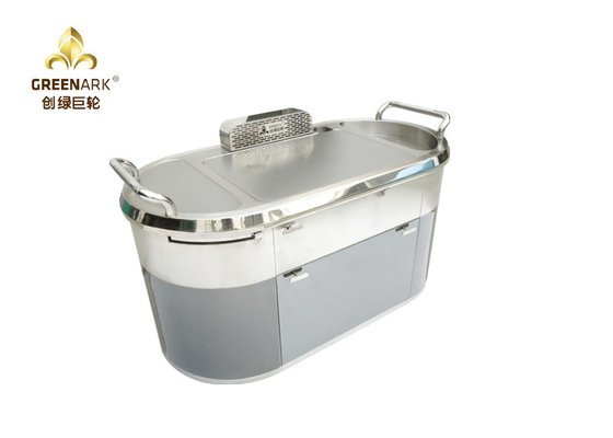 ซื้อ Oval Down Exhaustion Mobile Teppanyaki Grill LPG Natural Gas Hibachi Table พร้อมการทำให้บริสุทธิ์ online manufacture