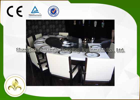 Fume Precipitator เตาไฟฟ้า Flat Top Griddle บาร์บีคิวกลางแจ้ง Commercial Hibachi Grill