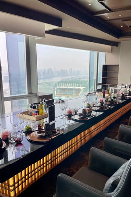 กรอบสี่เหลี่ยมรูปร่าง Teppanyaki โต๊ะแกรล