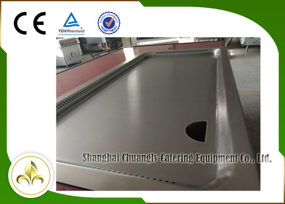 Fume Upper Exhaust Indoor Teppanyaki Grill 10 ที่นั่งสี่เหลี่ยมผืนผ้าไฟฟ้า