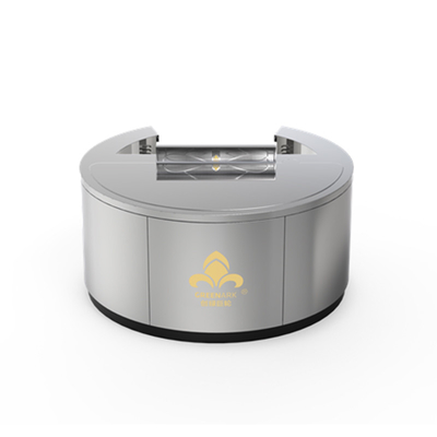 Round Teppanyaki Grill Table สามารถปรับแต่งขนาดและวิธีการออกควัน (ตามความต้องการ)
