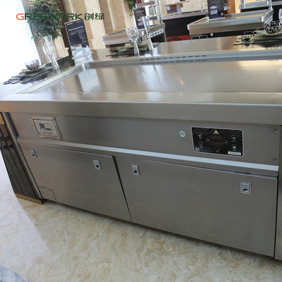 โต๊ะแกริล Teppanyaki 20 มิลลิเมตร โต๊ะเหล็กบนด้วยการรับรอง CE ISO จากโรงงานจีน