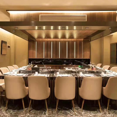 โต๊ะย่างเทปันยากิสแตนเลส 1200x850x800มม. 8kW 380V