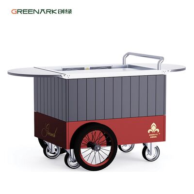 เตาย่างเทปันยากิแบบพกพาพร้อมแผ่นเหล็กอัลลอยด์เกรดอาหาร ร้อนถึง 250℃ ใน 8 นาที มาพร้อมโต๊ะแบบขยายได้ และล้อขนาด 16 นิ้ว