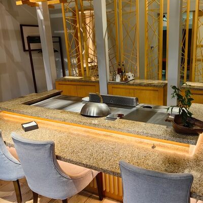 โต๊ะย่างเทปันยากิเชิงพาณิชย์ พร้อมเหล็กอัลลอยด์เกรดอาหาร และระบบทำความร้อนไฟฟ้า/แก๊ส ขนาด 1200*850*800 มม.